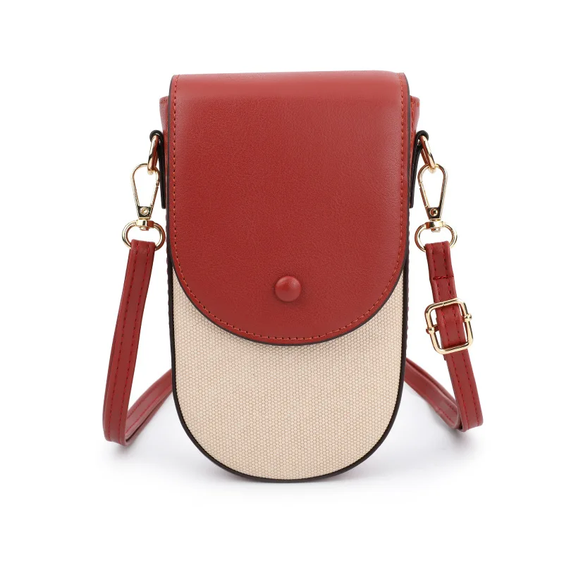 Koreańska moda pionowa sekcja PU torba na telefon komórkowy prosta torba na ramię na wypoczynek torba Crossbody torba na karty Mini torba