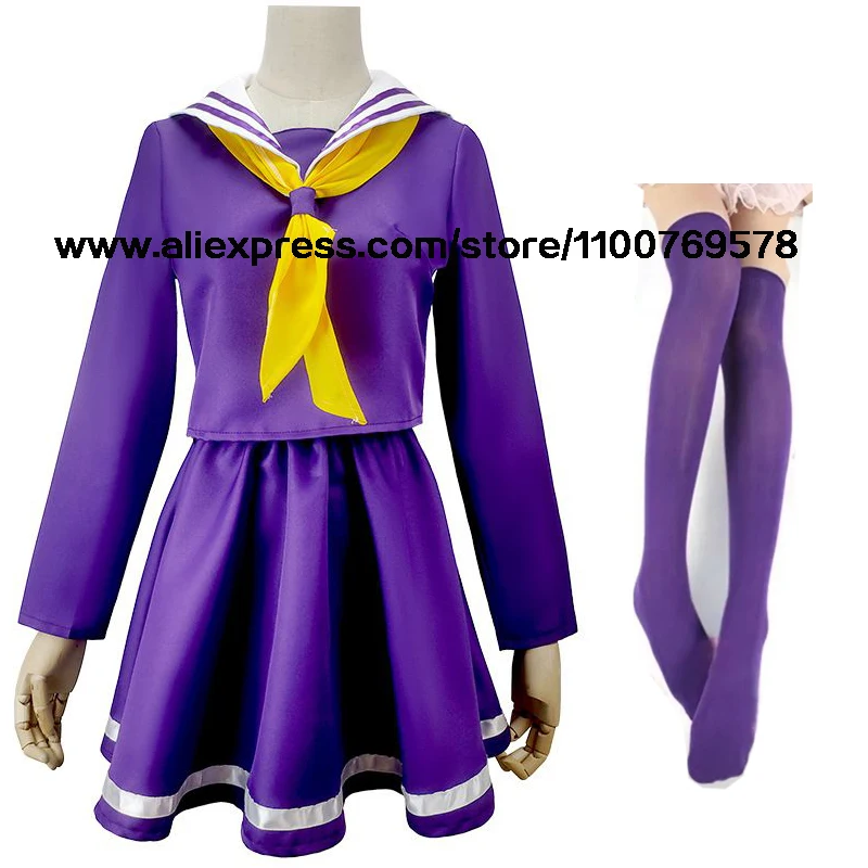 

Custom Size Anime Cos Shiro Cosplay Costumes Outfit Halloween Christmas JK Uniform School Girls Uniform Cosplay