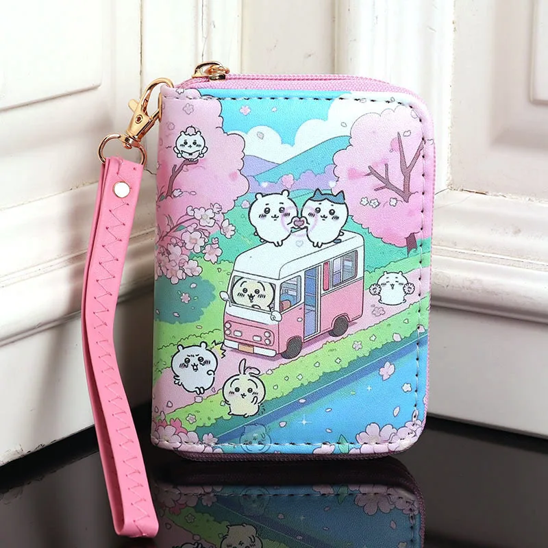 Chiikawa Usachiji Ikawa Kawaii Handmünzen-Geldbörse für Damen, süße Clutch-Tasche, Geldbörse, codiertes Muster, Damenmode-Accessoires