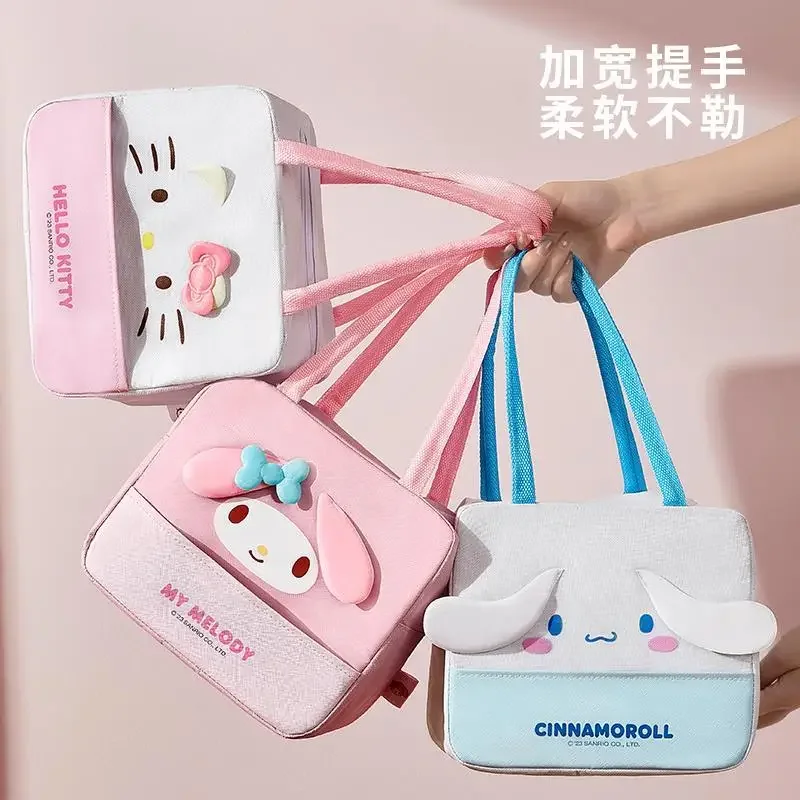 

Kawaii Sanrios Cinnamoroll kt Cartoon Lunch Bag Picnic Insulated Cooler Bags Travel Thermal Child Lunch Box Totes Food Container