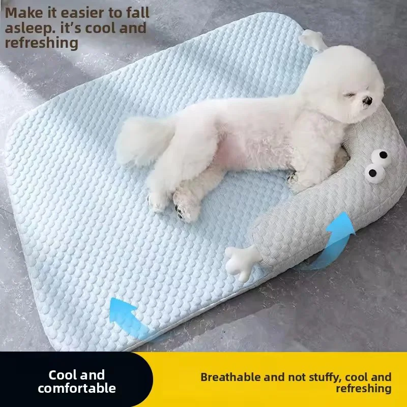 Summer Ice Bean Cooling Dog Bed Breathable Pet Sofa Mat Four Season Universal Cat Nest Heat Dissipation Sleeping Cushion