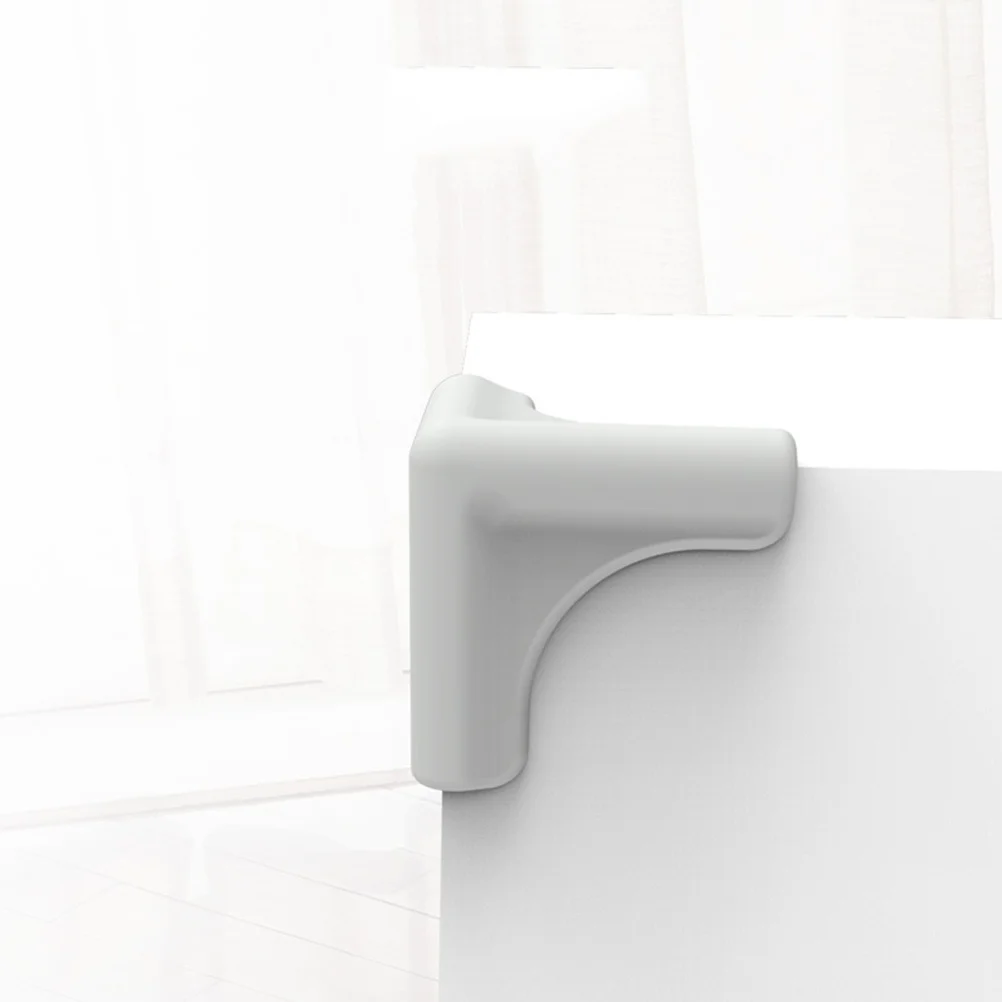 

4Pcs Desk Protector Corner for Home Use - Smooth Silicone Angle Guard for Table Wall Cabinet Child Safety Grey