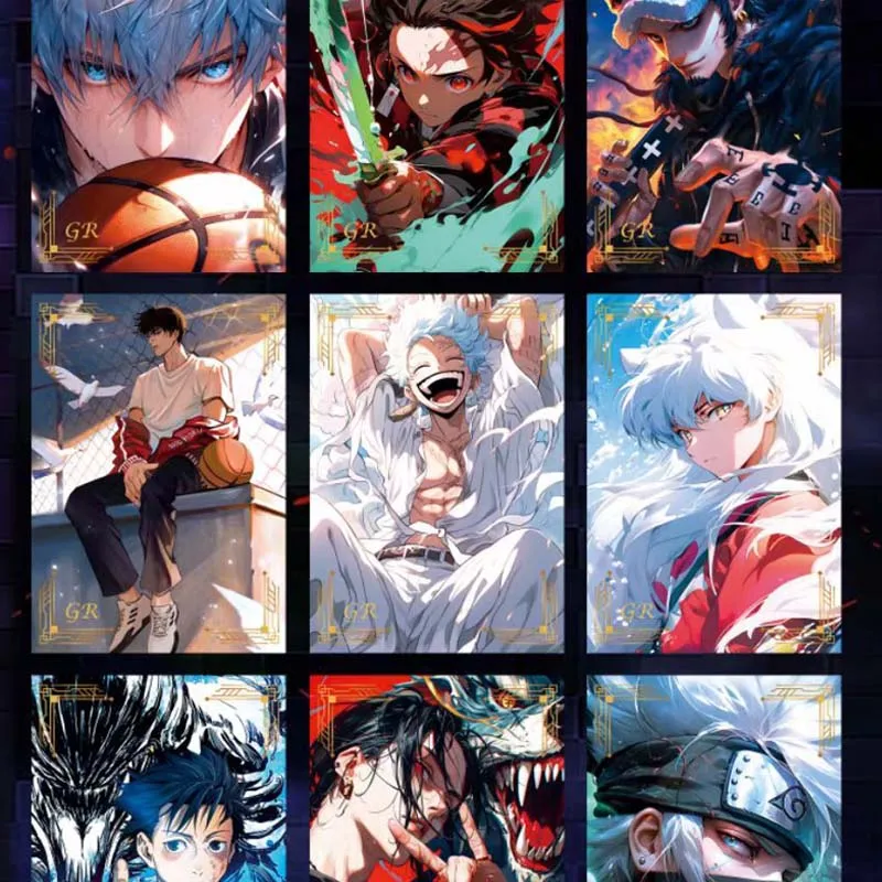 Wholesales Male God Collection Cards Eternal Creative A5 Card Mixed Animation One piece Demon Playing Acg Cards
