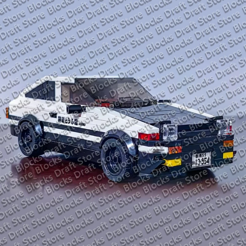Speed Racing Car Model MOC Building Bricks AE86 Vintage Classic Car Modular Technology Holiday Gifts Assemble Toys Suit QWERT