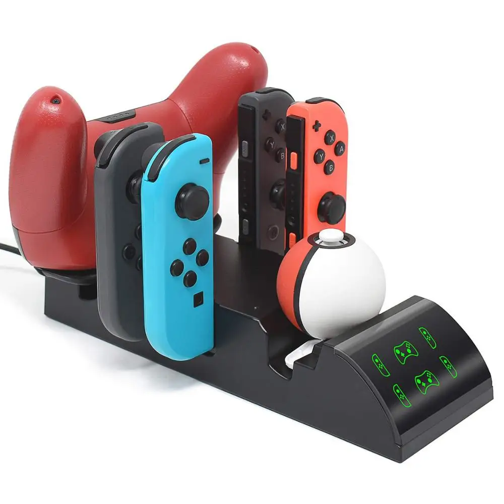 

TNS-19035 For Switch Joypad Charging Dock NS pro Charger Station 8 in 1 For Joypad Poke Ball Charging Stand