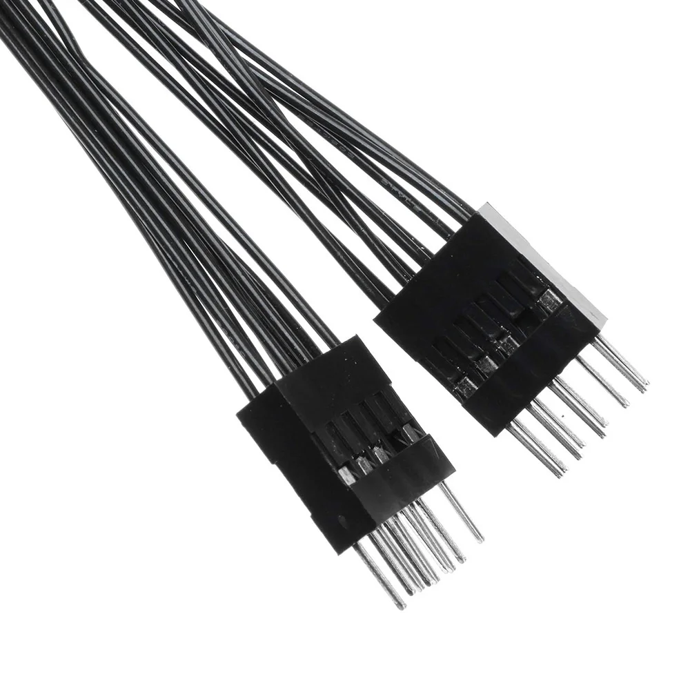 Motherboard HD Audio Extension Cable 9Pin 1 Female To 2 Male Y Splitter Cable Black For PC DIY 10Cm, 2 Pack-AEF7