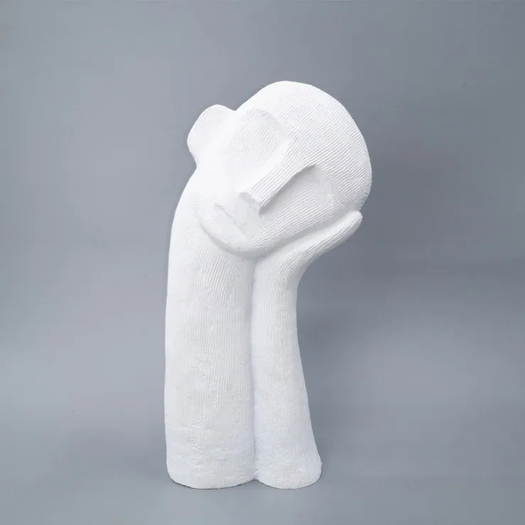 Resin plaster abstract figure sculpture for interior decoration