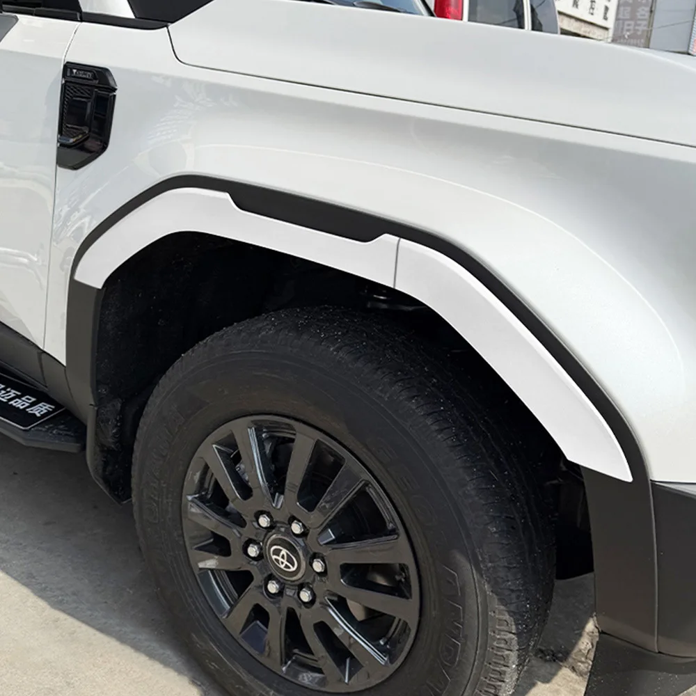 

L/RHD For Toyota Land Cruiser 250 Prado LC250 2024 2025 ABS 8Pcs Car Fender Flare Strip Wheel Eyebrow Protector Wheel-arch Trim