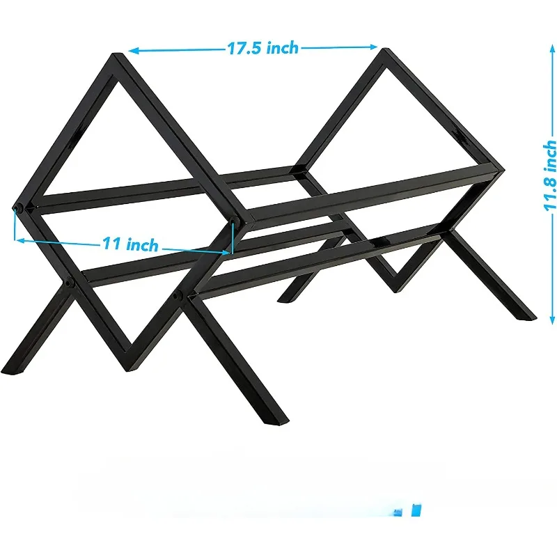 Vinyl Record Storage - Matte Black Vinyl  Holder 80-100 LP Capacity - Durable Metal Single Tier Holder for Albums