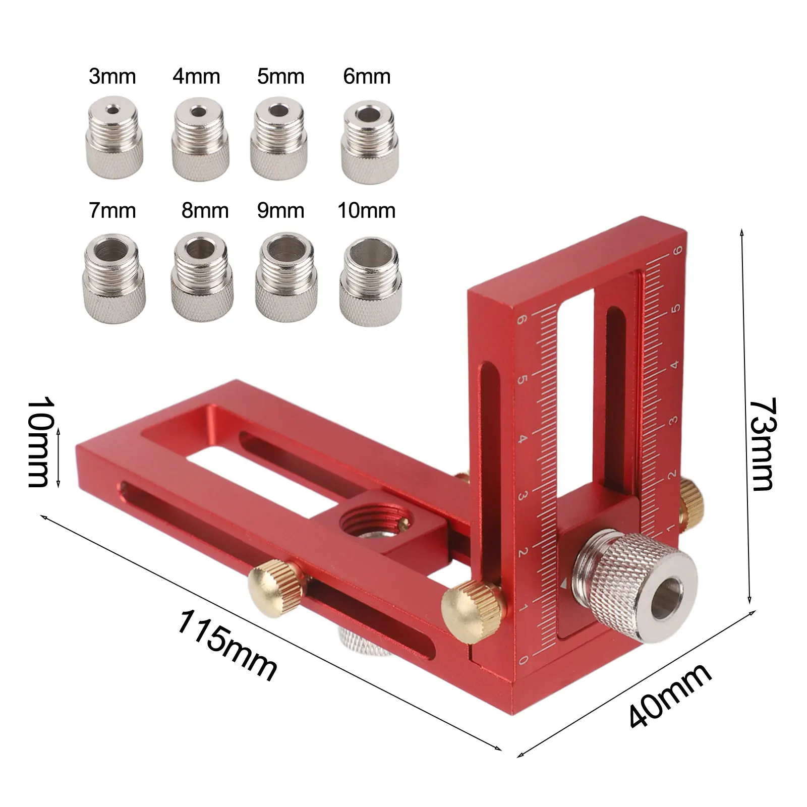 1set Drill Hole Guide Kit Drilling Positioning Tool Set Hole Drill With Drill Bushings Precision Tool For Woodworking DIY