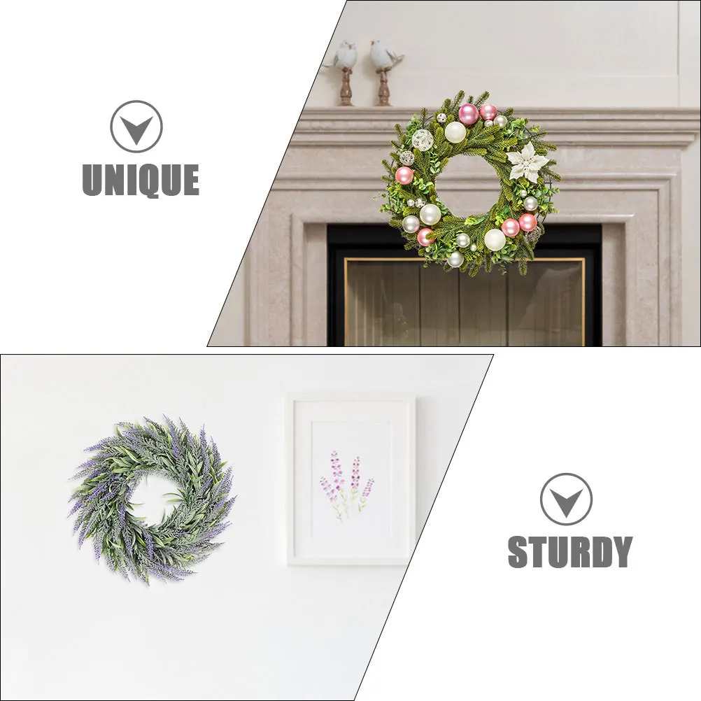 

1pc Metal Wreath Frame Round Iron Diy Floral Ring For Easter Christmas Halloween Decor Party Garden Wall Mount Wreath Making