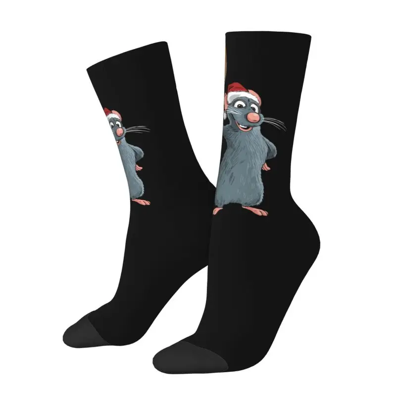 Christmas Remy Ratatouille Mens Crew Socks Unisex Fashion Cartoon Spring Summer Autumn Winter Dress Socks