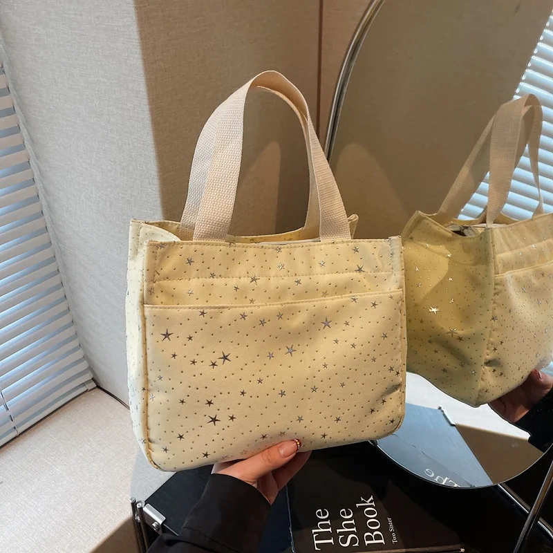 

Women Fashion Star Print Top-Handle Bags Large Capacity Casual and Simple Shoulder Bag Fashionable and Versatile Commuting Bag