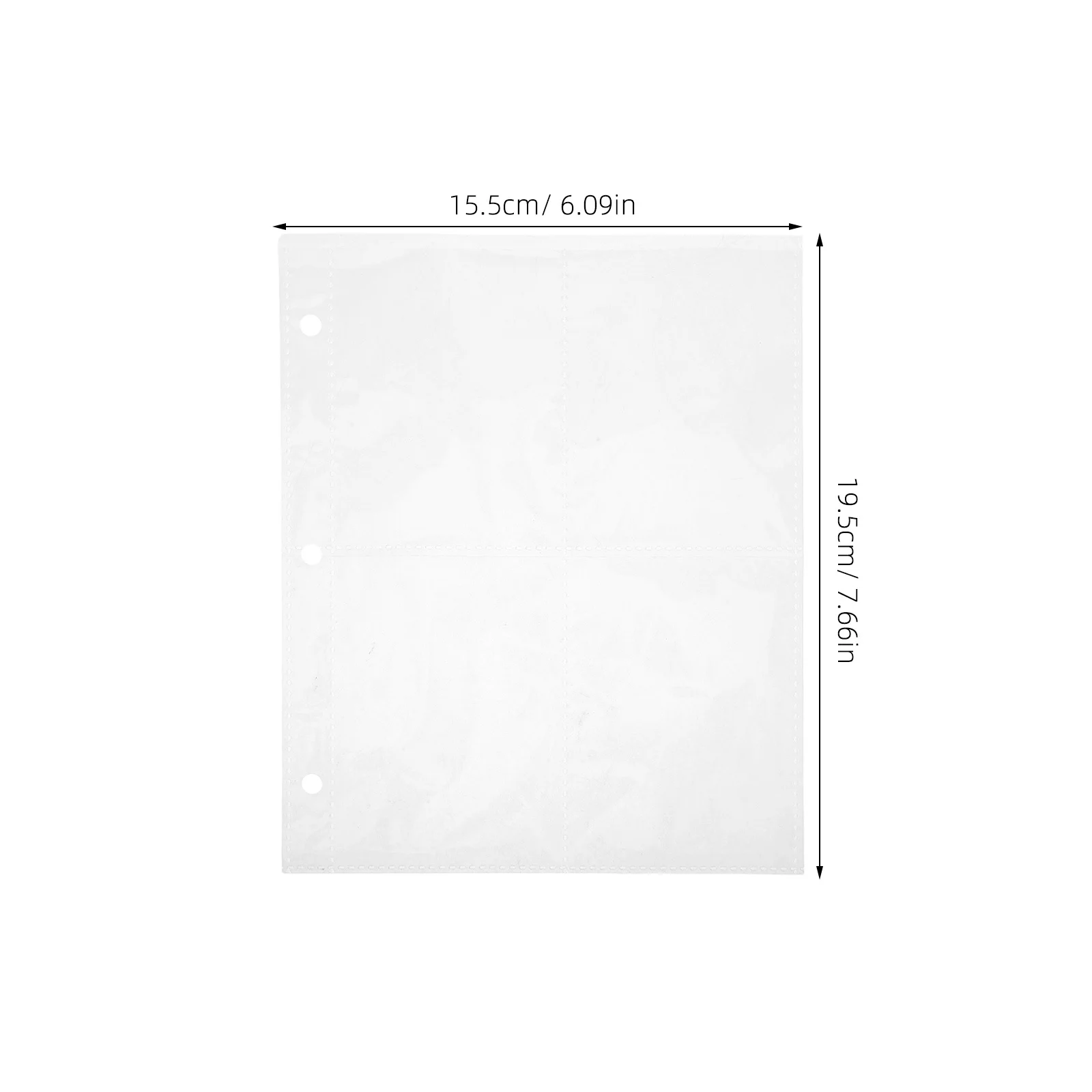 10Pcs Card Holder Sheets Clear Plastic Refill Inner Pages for Binders Transparent Page Protectors for Trading Sports Photo Cards