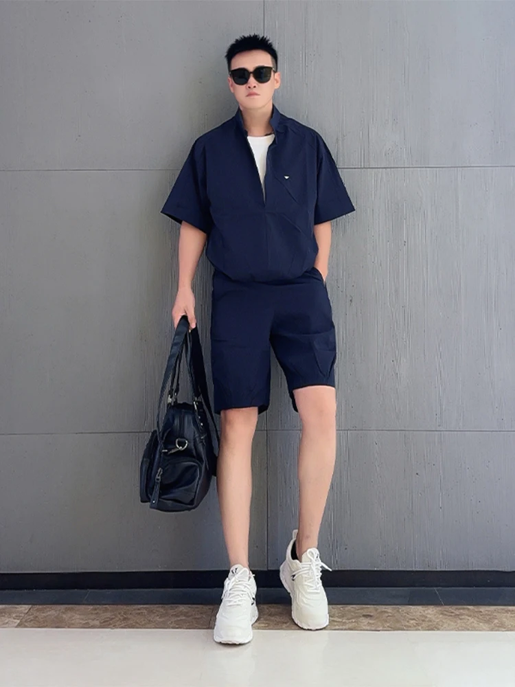 

Fashionable Loose Men's Short Sleeve Two-Piece Set Breathable Summer Casual Sportswear T-Shirt And Shorts Lightweight Stylish