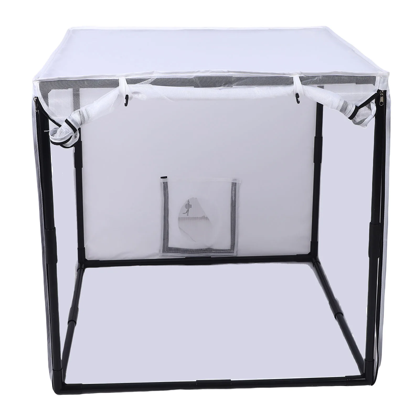 

Mobile Spray Paint Booth Spray Painting Station Sturdy Oxford Cloth Front Mesh Curtain for Garage Small Furniture Toys