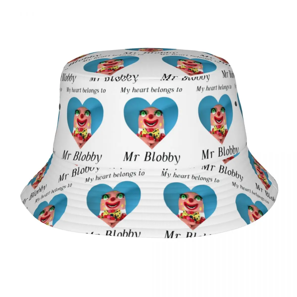 My Heart Belongs To Mr Blobby Bucket Hats Panama For Kids Bob Hats Fashion Fisherman Hats For Summer Fishing Caps Man Woman