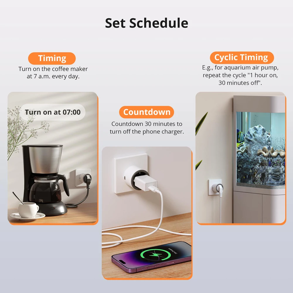 SONOFF S60 EU 16A iPlug Wi-Fi Smart Socket 1-5PCS Überlastschutz Smart Scene Fernbedienung über eWeLink Alexa Google IFTTT