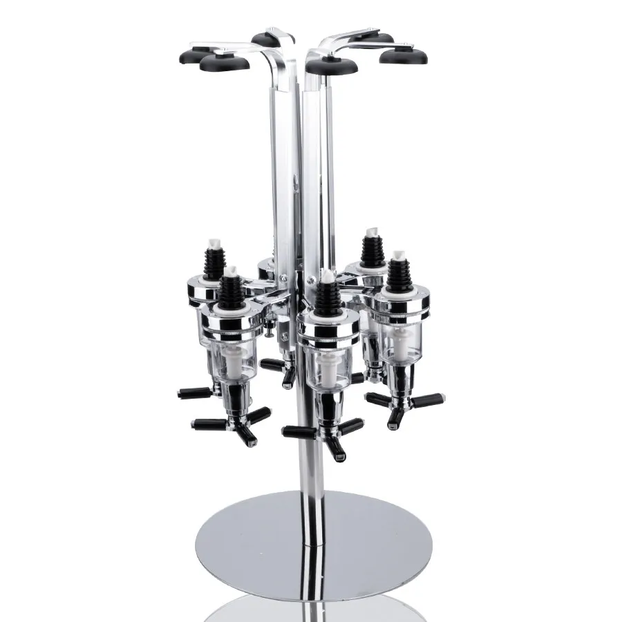 6-Head rotating   Pouring rack Red  Baijiu  dispenser Vertical  Creative  Red wine rack