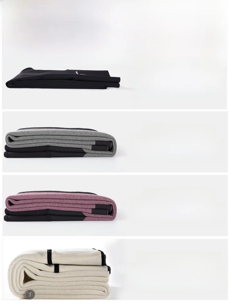 กางเกงโยคะเอวสูงผ้าหนังแกะสำหรับผู้หญิง ซับในอย่างดี กระชับสัดส่วน ยกกระชับสะโพก กางเกงเลกกิ้งขายาวลำลองเอวสูง