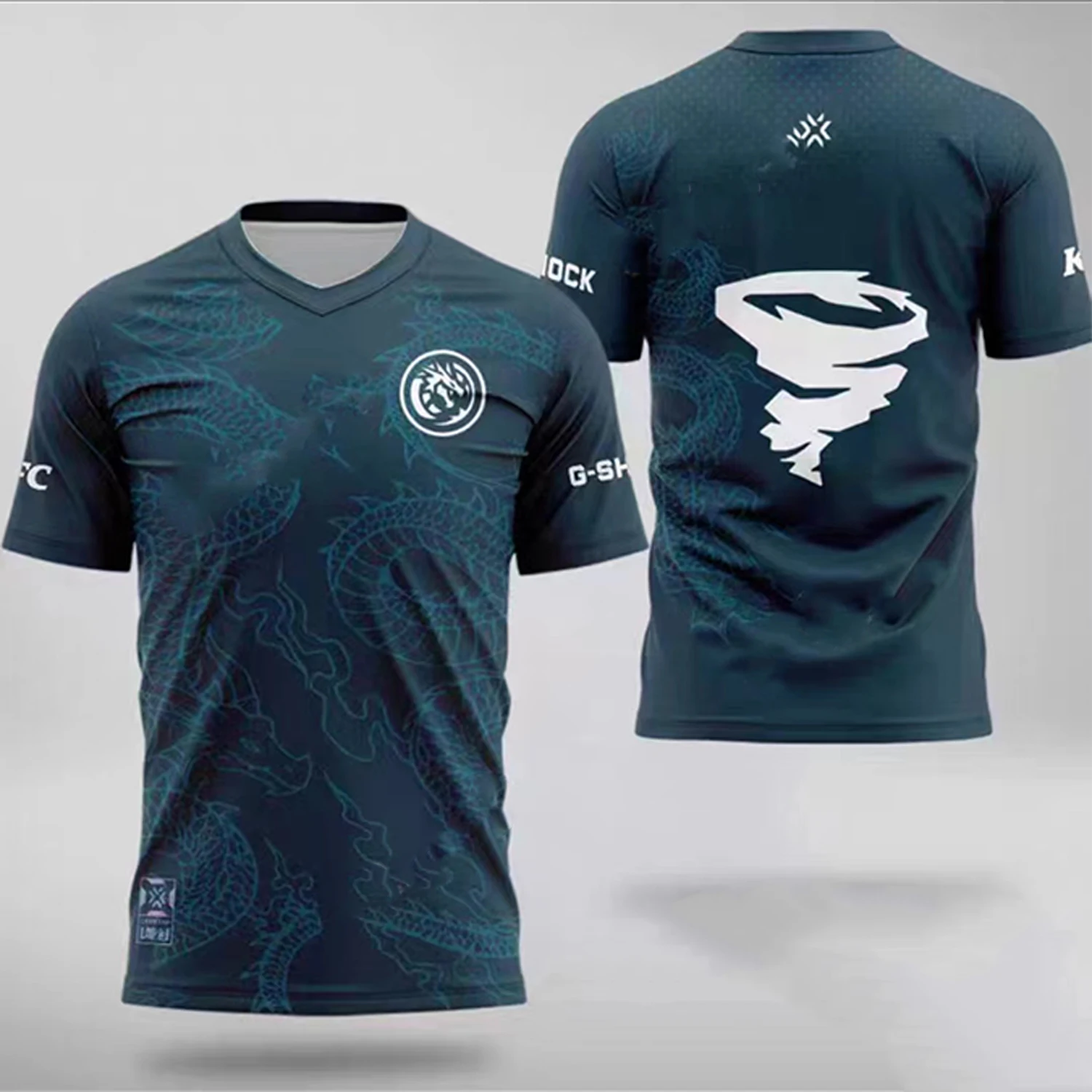 2024 New Leviathan Team VALORANT Competition T-shirt for Men's Summer Quick Drive Breathable Short Sleeve Esports Game T-shirt