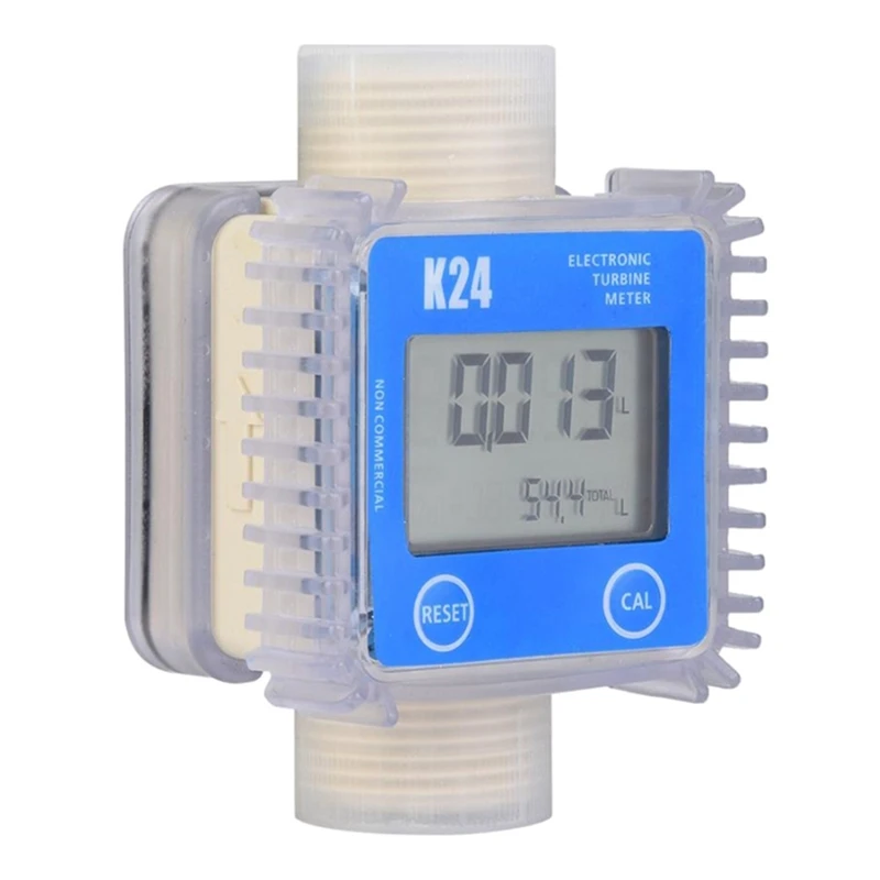 1 PCS Digital K24 Turbine Oil Fuel Flow Meter Chemicals Water Sea Liquid Flow Meters Measuring Tools