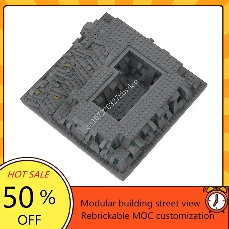 Medieval 3D Baseplate Castle Model Kit Modular MOC Customizable Street View Creative Architecture Assembly Educational Toy Kids