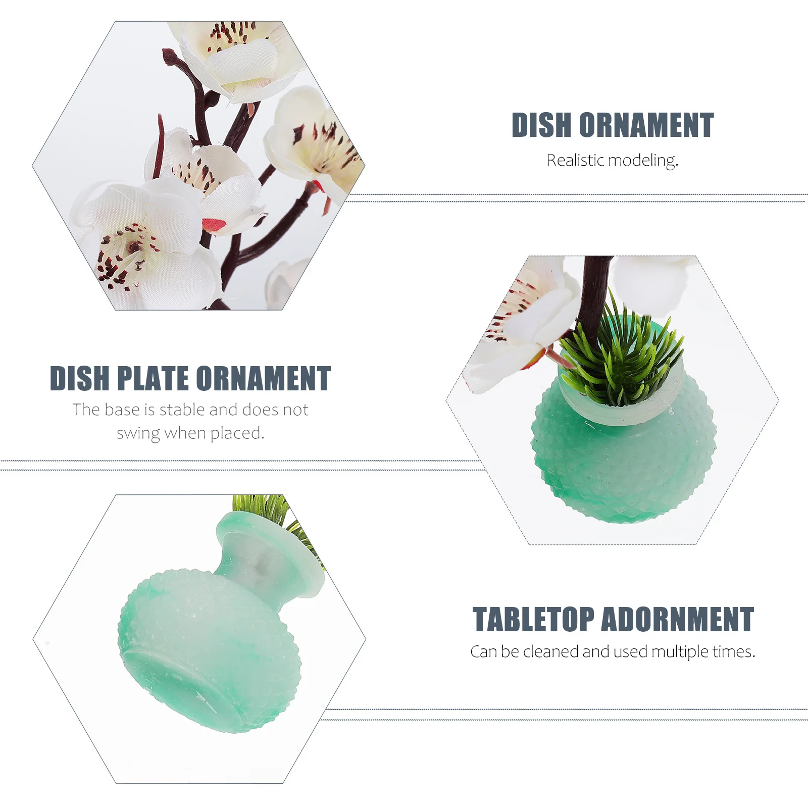 

1Pcs Sushi Ornament Artificial Adornment Sashimi Serving Plate Decoration Lifelike Green Plant Tabletop Decor Dish Ornament