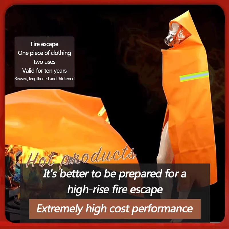 Fireproof cloak, household high-rise fire escape cape, silicone fire blanket, high-temperature resistant heat insulation suit