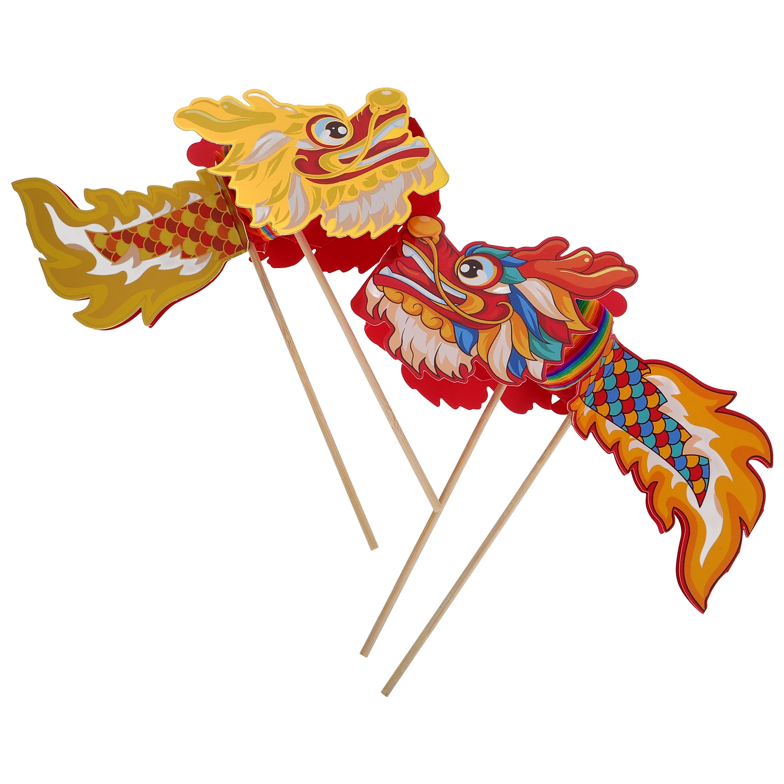 

2 Pcs Decoration 3d New Year Paper Banner Hangings Toys Garlands Craft Festival Decorations