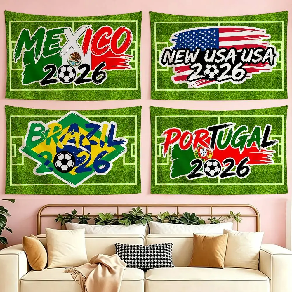 

2026 World Football flag Suitable For Party Club Outdoor Interior Wall Decoration Banner Fans Gift