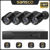 SANSCO 5MP Video Surveillance System Set 8CH 8MP NVR System CCTV Security Outdoor 5MP IP Cameras Surveillance Kit