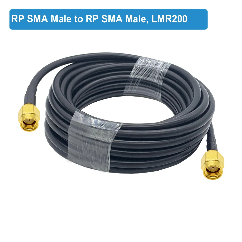 BEVOTOP LMR200 Cable SMA Male to SMA Male Plug 50-3 50ohm Low Loss RF Coaxial Cable Adapter WiFi Antenna Extension Cord Pigtail image 3