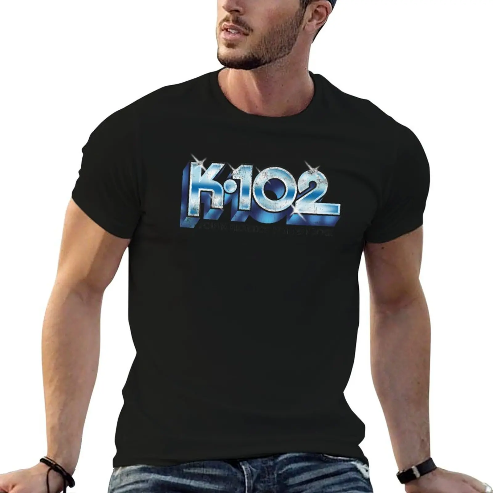 K102: South Florida's Hottest Rock of the '80s (Vintage) T-Shirt graphic tee shirt custom t shirt t shirt men 100℅ cotton