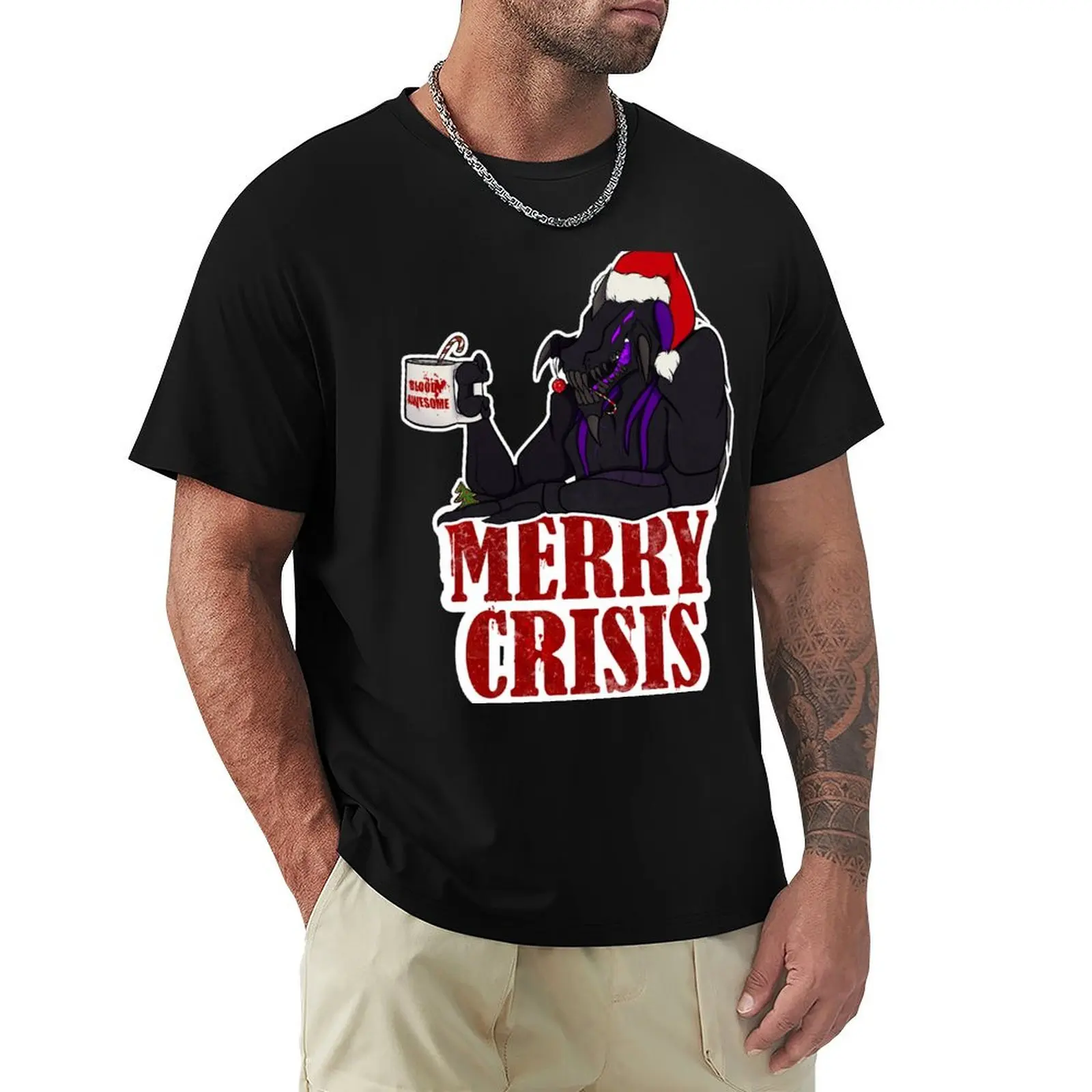 

Festive Merry Crisis - Harlock Wishes T-Shirt kawaii clothes tees t shirts for men graphic