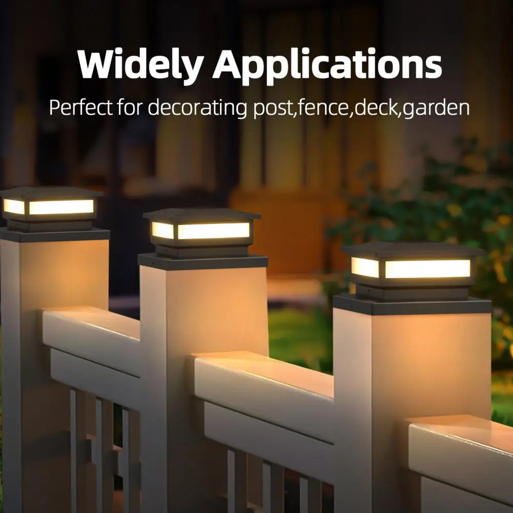 

Versatile Solar Post Lights Solar Powered Post Cap Lights Waterproof Led Deck Fence Lights Easy Installation Automatic Charging