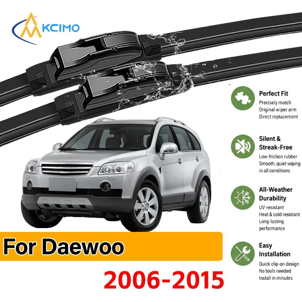 2PCS Car Front Wiper Blades For Daewoo Winstorm MaXX 2006-2015 Crystal Clear Visibility & Enhanced Driving Safety