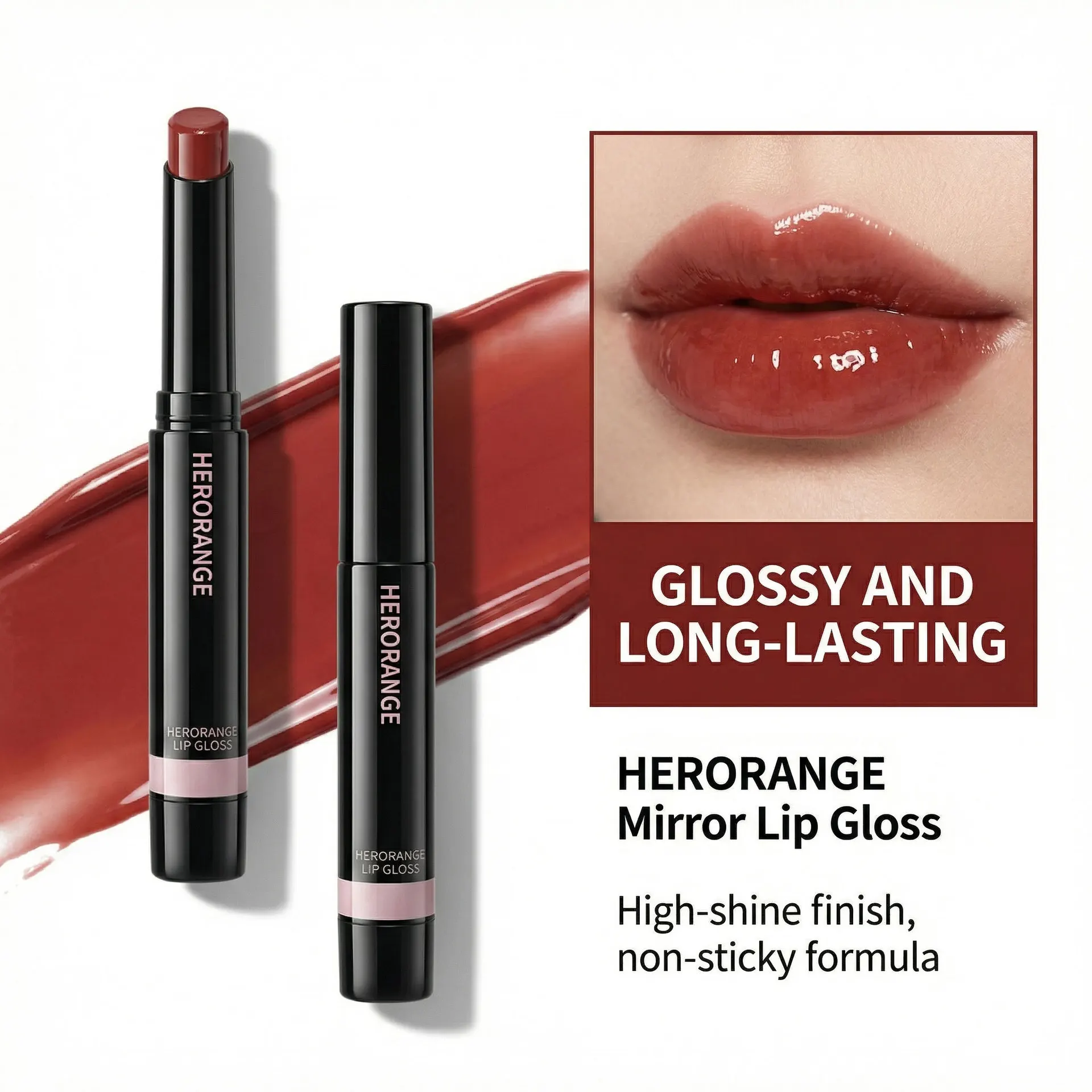 Glossy Solid Lip Balm Stick – Dewy Water Glow Tinted Lipstick, Plumping Jelly Finish,Natural No-Makeup Look,Hydrating Non-Sticky