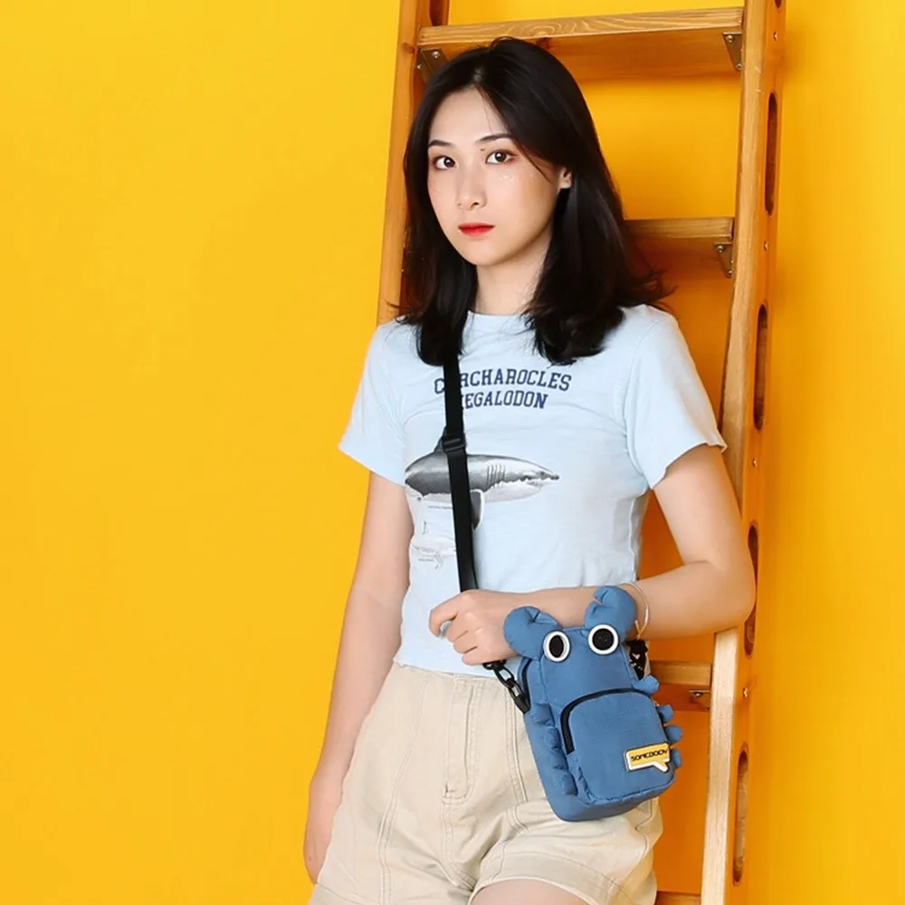 

Casual Crab Shoulder Bag Oxford Cloth Large Capacity Canvas Crossbody Bag Adjustable Strap Storage Purse Mobile Phone Pouch Gift