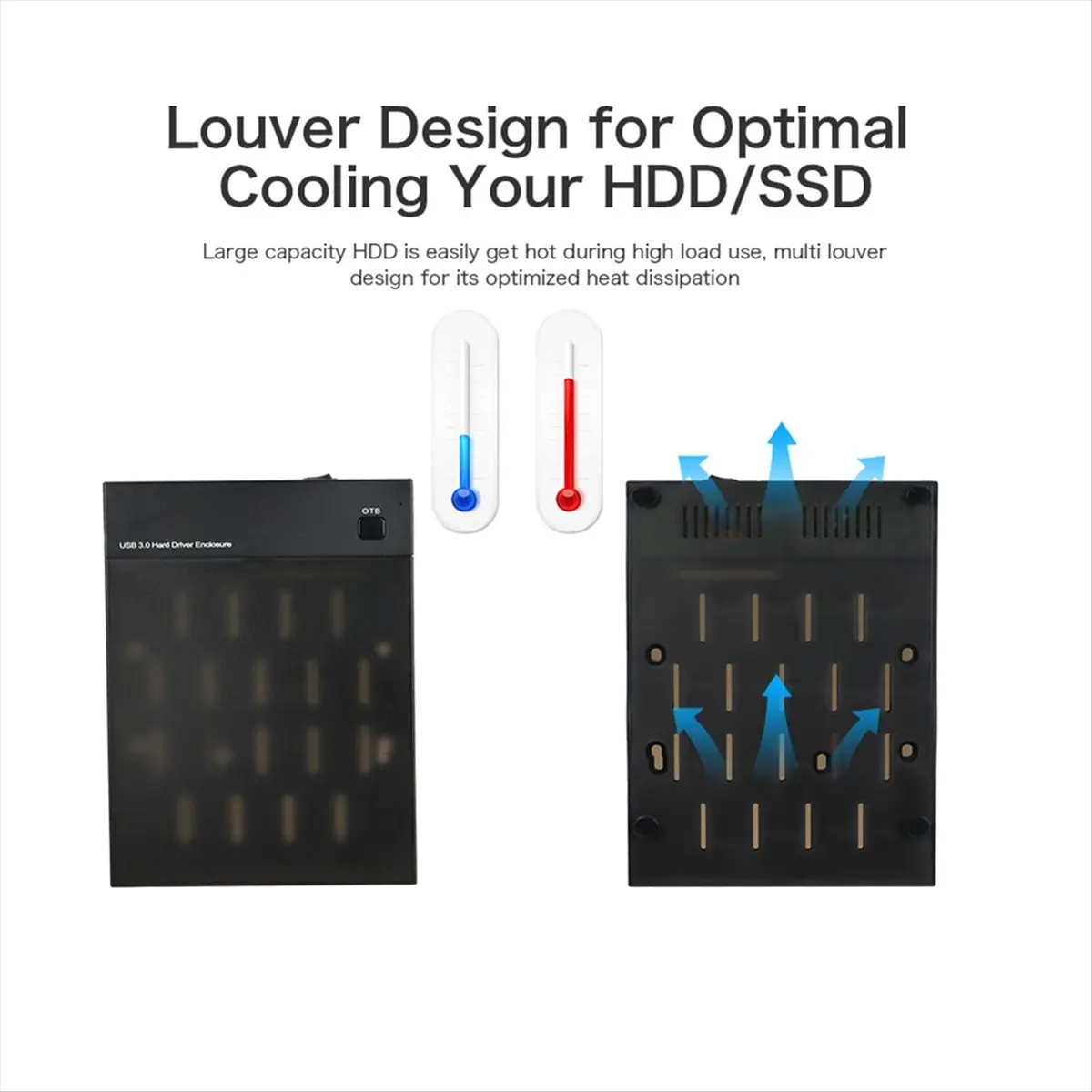 T790C-USB 3.0 2.5Inch 3.5Inch SATA HDD Enclosure Portable SSD HDD Case Support UASP One Touch Backup UK Plug HOT