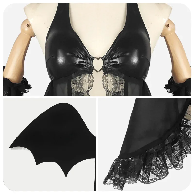 WAT Coscozy My Dress Up Darling Kitagawa Marin/Rizu Kyun Cosplay Costume Wig Wing Leather Cos Little Devil Sex 2025 New