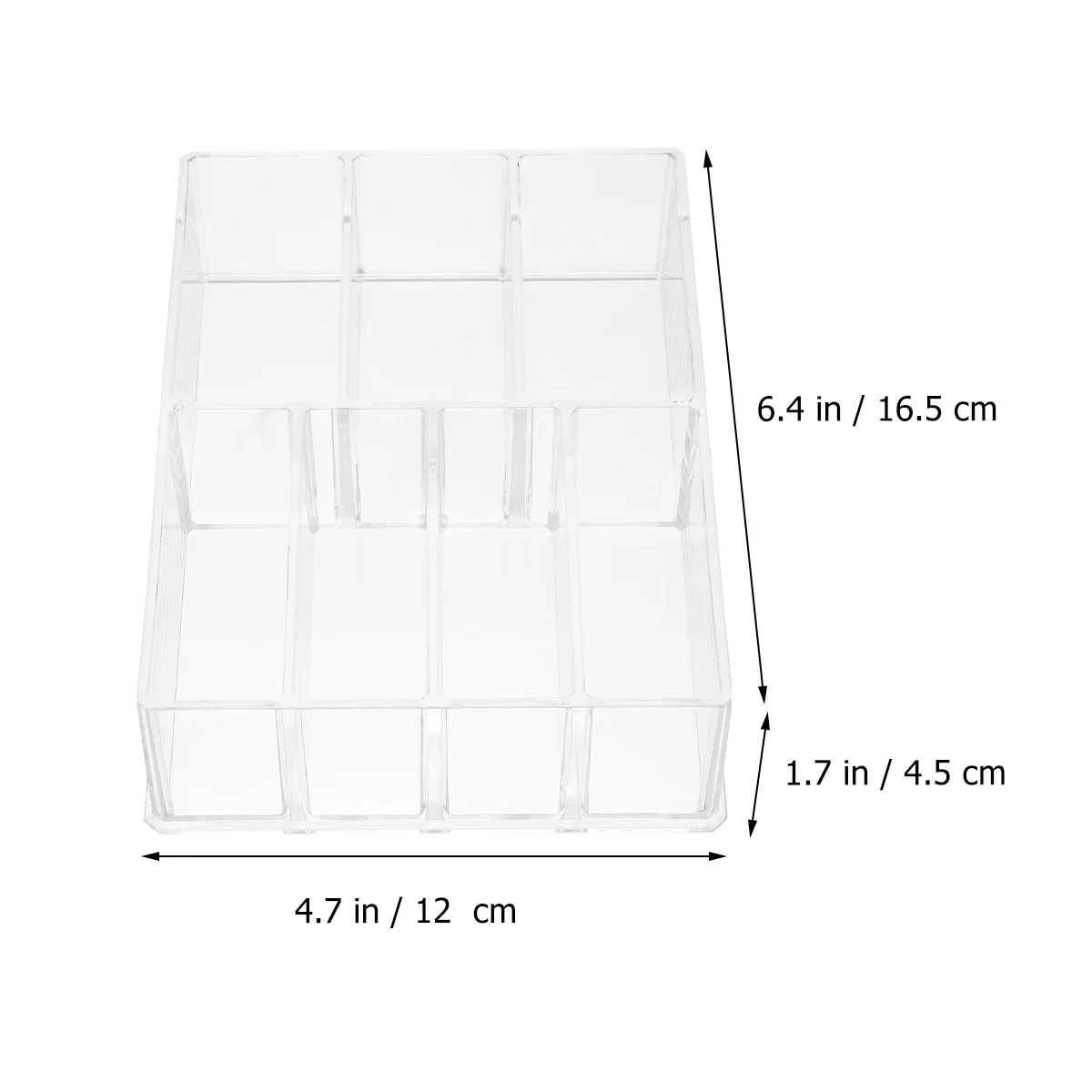 Caixa de armazenamento de sombra de olho acrílico transparente 7 grade organizador para pincéis de maquiagem brincos rack de armazenamento acrílico