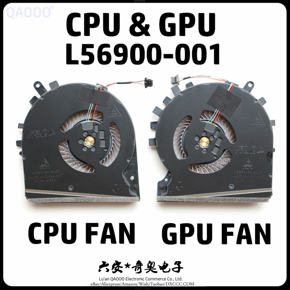 L56900-001 / L57170-001 CPU + GPU Fan Für HP TPN-C141 15-DK 15-DK0046NR 15-DK0069UR 15-DK0100NR 15-DK0068WM CPU LÜFTER