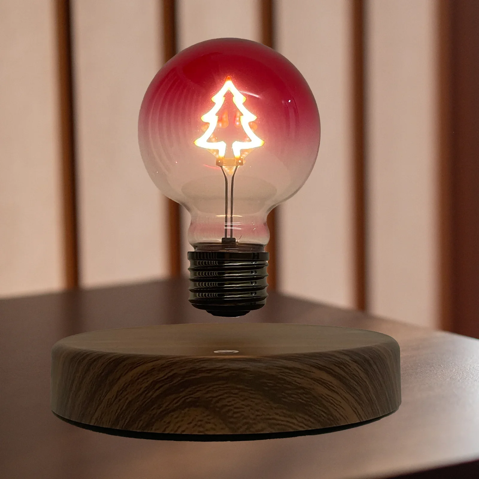 HCNT Levitating Light Bulb Christmas Tree Floating Bulb Lamp for Christmas Gift LED Christmas Tree Table Lamp for Bedroom