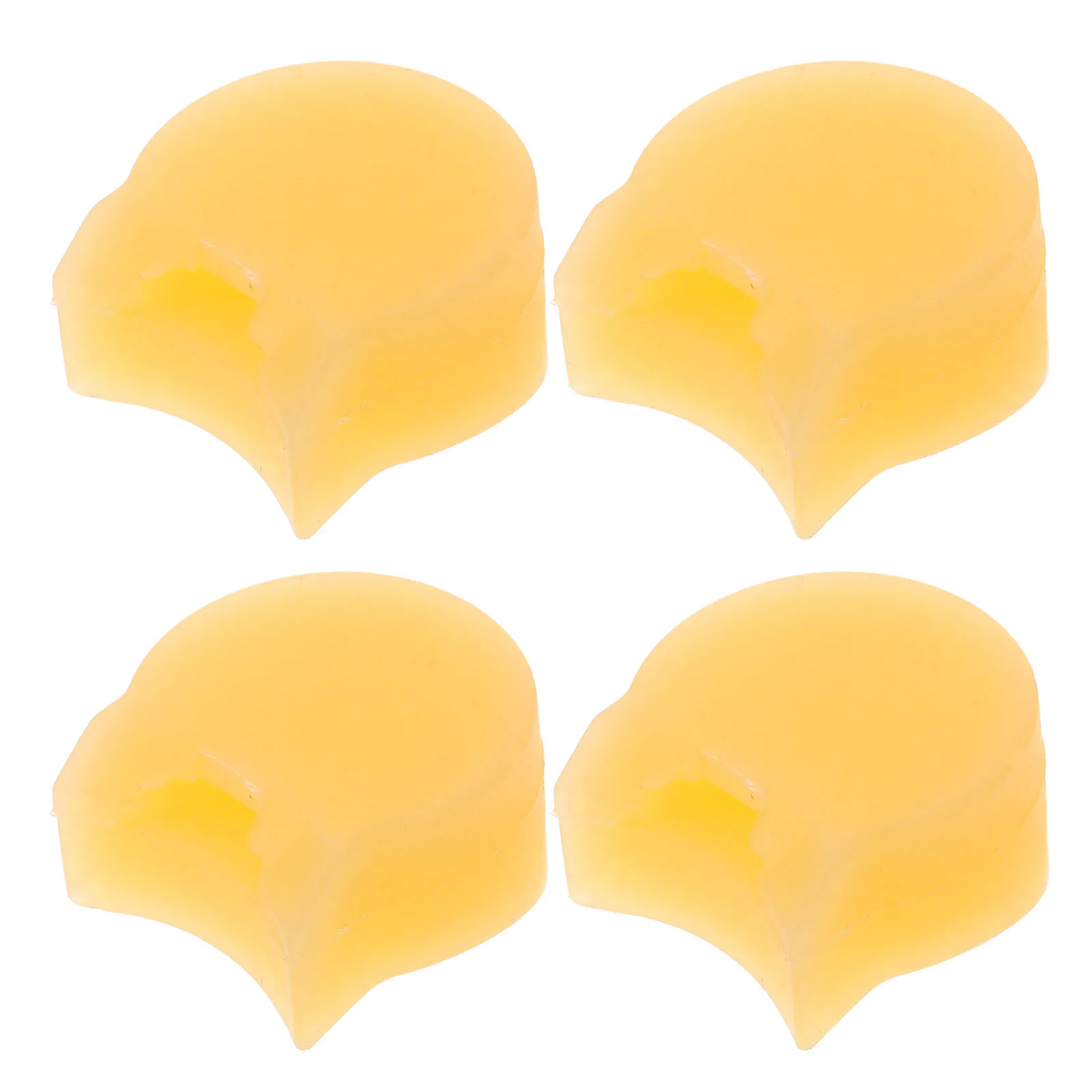

4 Pcs Sleeve Finger Rest Thumb Glove for Clarinet Instrument Protector Yellow Silica Gel Support