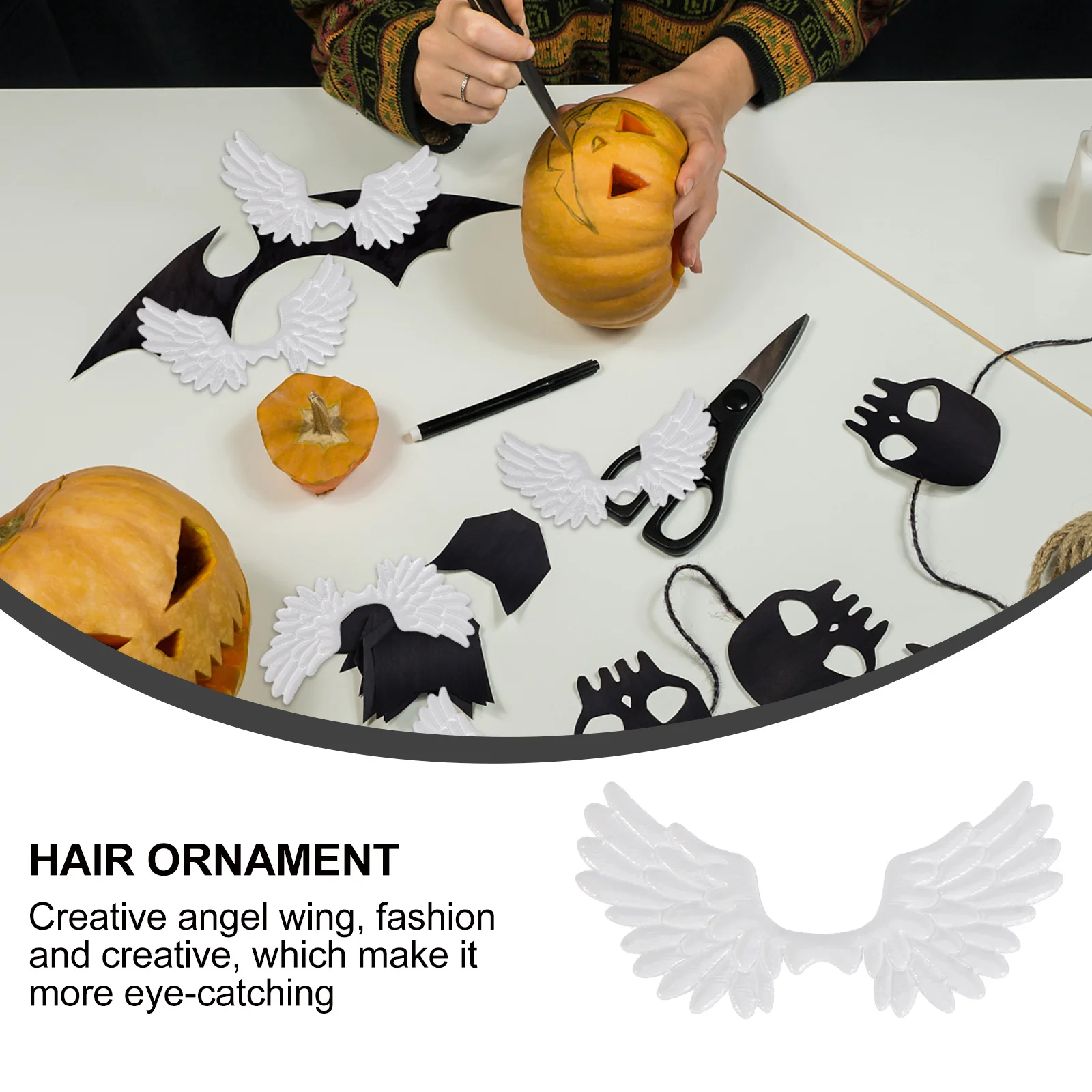 

10pcs Bat Wings Headwear Decor Angel Wing Design Diy Hair Accessories For Clothes Shoes Phone Case Craft Ornament Handicrafts