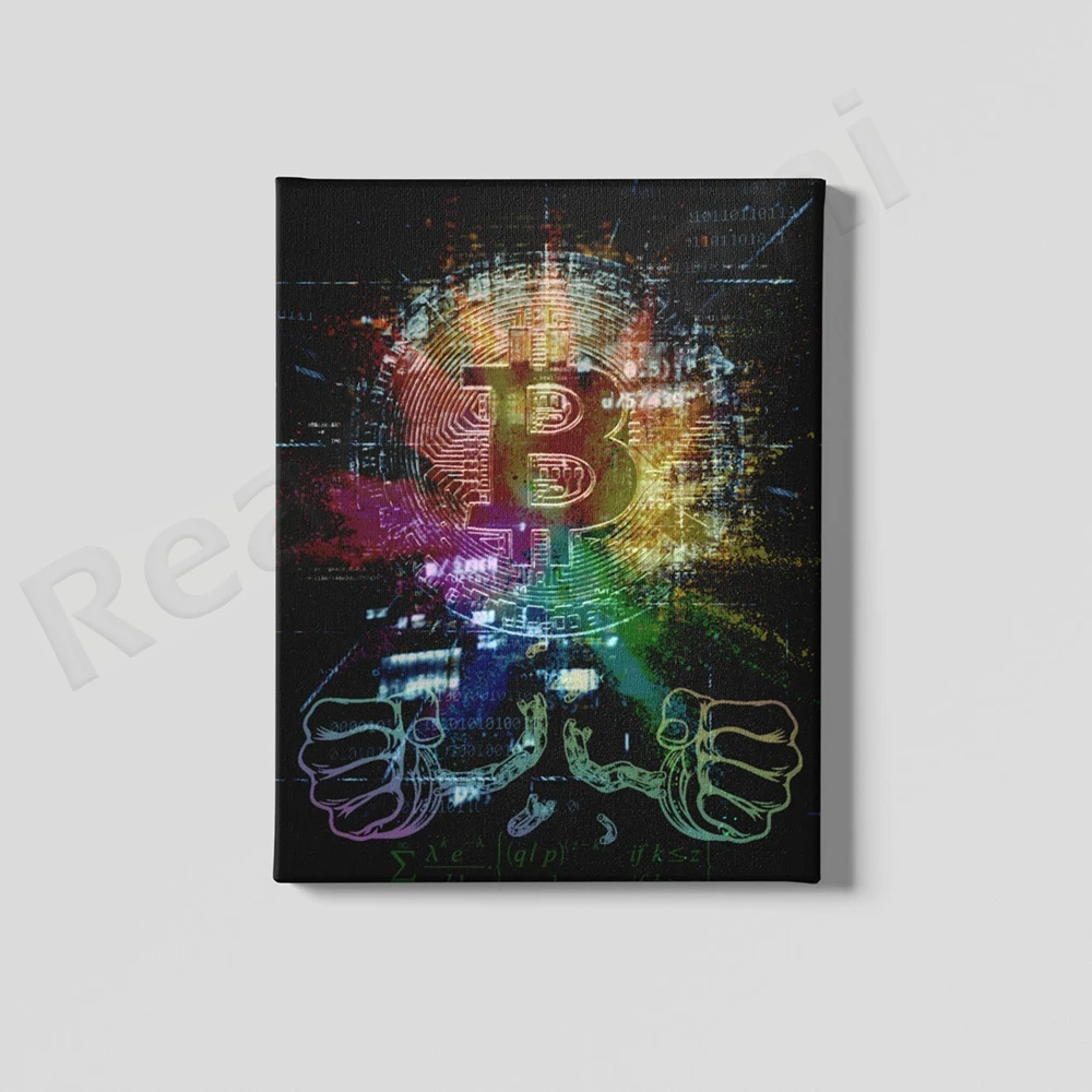 Bitcoin Canvas Print, Bitcoin Wall Art, Bitcoin Print