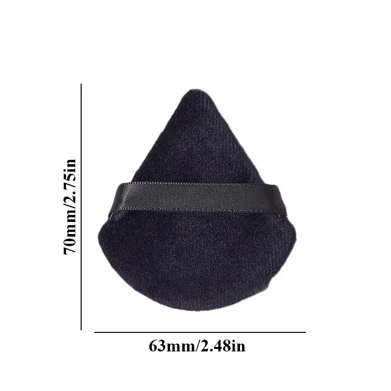 12/6/2pcs Triangle Velvet Powder Puff Soft Cotton Cosmetics Powder Puff Foundation Sponge Washable Puff Makeup Powder Pads