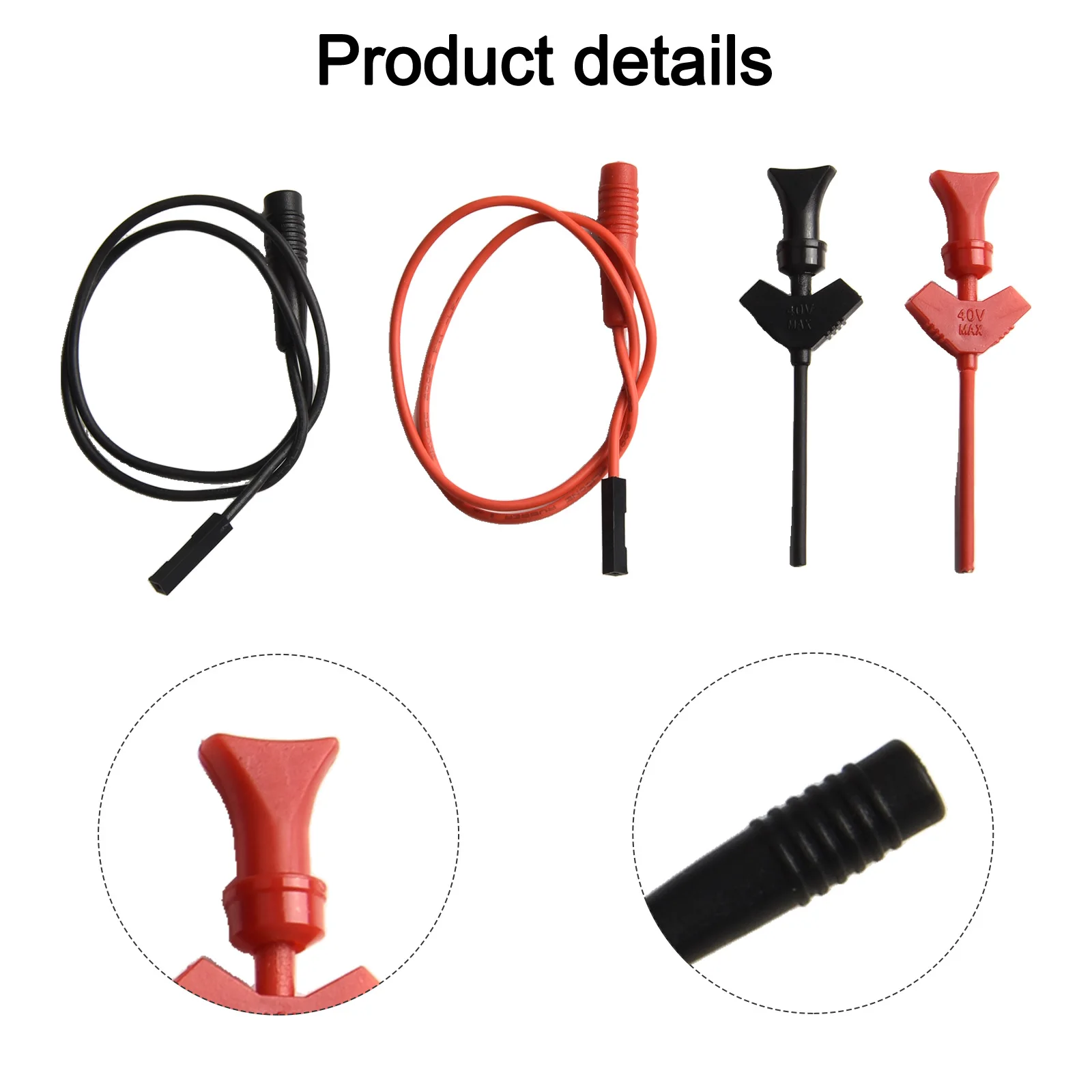

2pcs Multimeter Test Hook Clip Mini IC Hook Test Clip Test Leads Kit For Industrial Electronic Products Repair