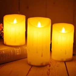 3pcs Candle Lights candele senza fiamma a batteria, candele a colonna a LED (batteria non inclusa)